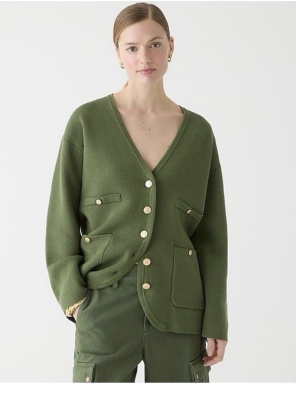 J-Crew Long V-neck sweater blazer size small